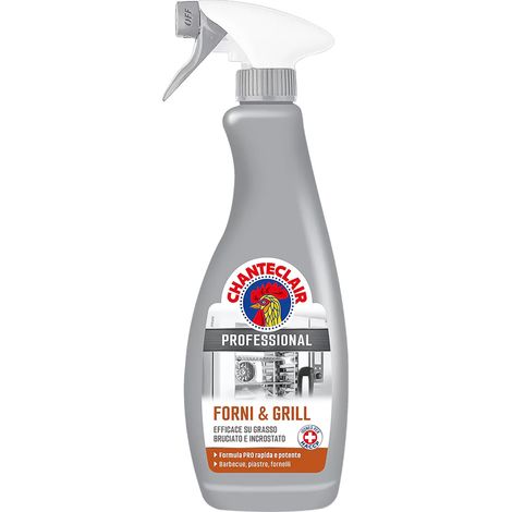DETERGENTE SPRAY FORNI E GRILL 'CHANTECLAIR PROFESSIONAL' ml. 700- 8 pezzi - CHANTECLAIR