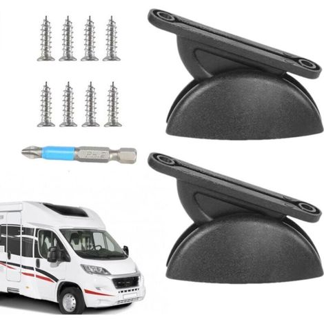 Lot de 2 loquets de retenue et support, Support de loquet de porte semi-circulaire, modification de loquet de retenue semi-circulaire