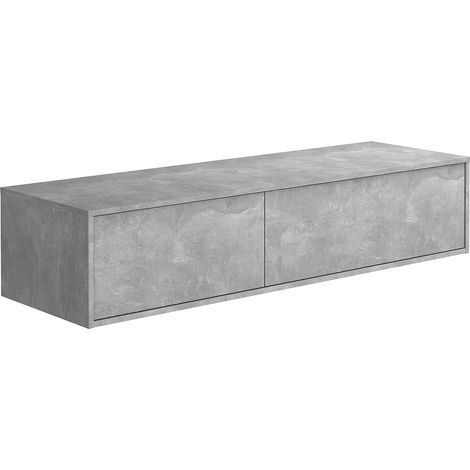 Mobile sotto lavabo sospeso Grigio calcestruzzo 150 cm - ISAURE