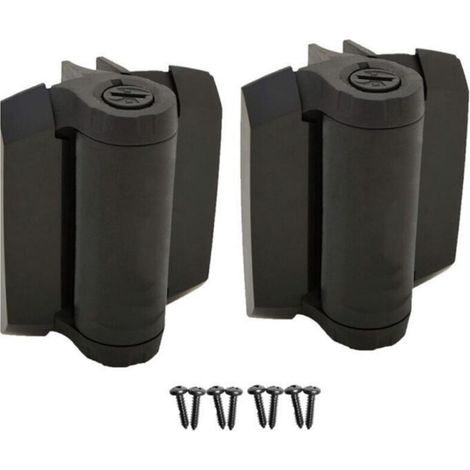 Charnière de porte automatique réglable en plastique pour cadre en aluminium, kit de charnière de portail en nylon robuste à fermeture automatique, quincaillerie pour clôture de piscine extérieure et (1/5)