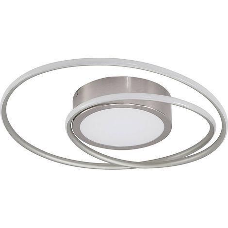 Lindby Lámpara de techo LED 'Bovia' en Gris Aluminio