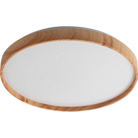 Plafoniera LED Leana2 effetto stelle faggio 38,5cm 24W (1/4)