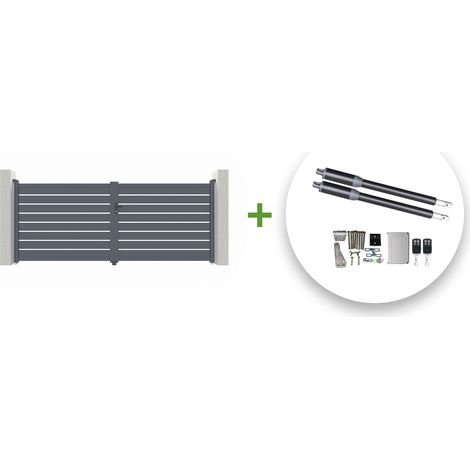 Pack puerta automática batiente 4m VOGEL 400 x 160 cm + motor RANGER B150 (1/4)