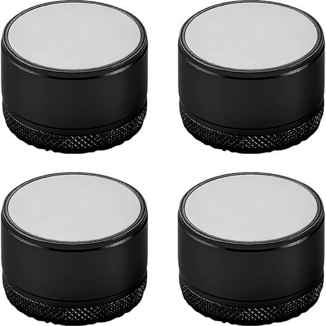 Lot de 4 Rehausseur de Meubles Réglable Métal, Rehausseur Pieds de Lit, Pieds de meubles pour Chaise, Table, Canapé, Caisson, Armoire de salle de bain, Noir, hauteur de 2.7cm-4cm, diamètre 40mm (1/5)