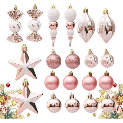 Boules de Noël – Pendentifs en forme de boule incassables pour décorations de sapin de Noël, pendentif en forme de boule de Noël pour la maison, les vacances et les célébrations festives (1/5)