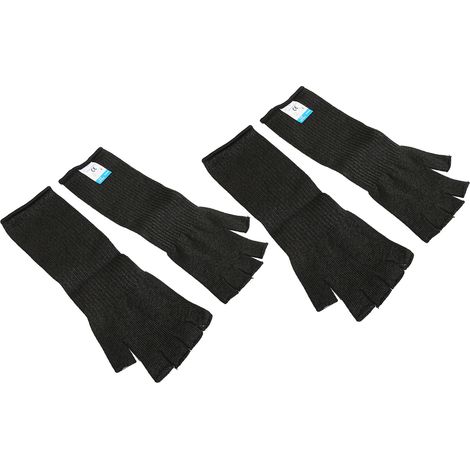 2 manches de protection anti-coupure niveau 5, évitant les égratignures, avec trous pour les doigts, longueur 45 cm, lot de 2 paires (1/5)