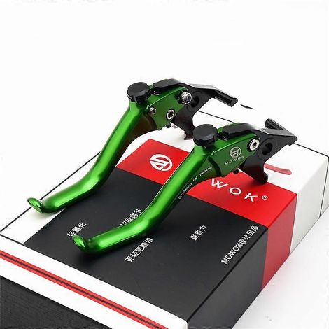 Convient aux poignées de frein courtes à deux ou trois doigts (vertes) en alliage d'aluminium modifiées pour motos Polar Core AE6, AE8+ et AE2. (1/5)