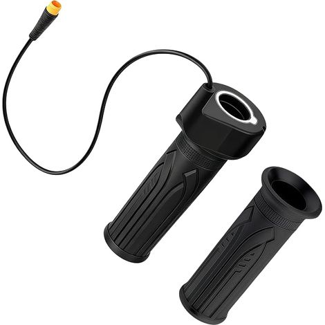 Poignée d'accélérateur 20X Full Twist pour vélo électrique 12 V à 72 V, connecteur étanche à 3 broches, compatible guidons de 22,2 mm, vélos électriques, trottinettes et VTT (1/5)