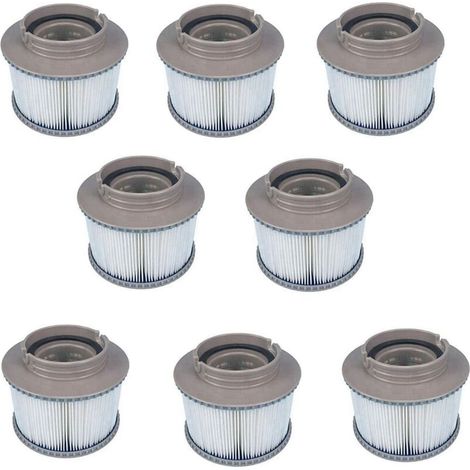 Lot de 8 filtres de Remplacement pour Spa pour MSPA FD2089, Pompe à Cartouche filtrante pour MSPA Tous Les spas actuels (1/4)