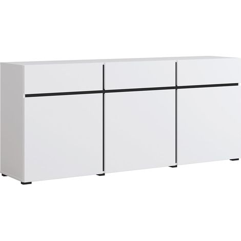 Buffet 3 portes 3 tiroirs Lilia Blanc (1/5)