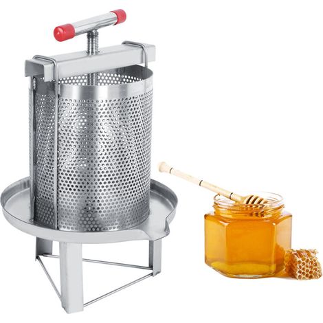 Jeffergarden Presse à Miel Manuel en Acier Inoxydable Ménage Manuel de Presse à Miel Outil D'apiculture avec équipement de Fabrication de Filtres-DOU