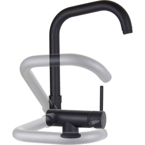 Miscelatore lavello cucina nero opaco canna abbattibile Gattoni 6014765N0  Nero opaco (1/2)