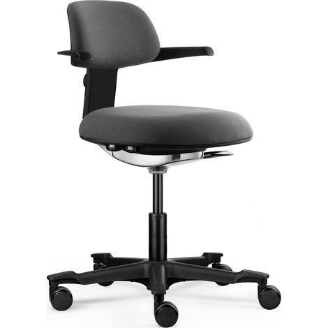 Arbeitsstuhl / Drehstuhl WORK 40 Sitz Stoff / Rücken Stoff dunkelgrau hjh OFFICE (1/5)
