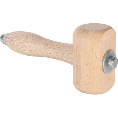 Maillet en bois, marteau de travail du cuir, ensemble d'outils de couture du cuir (en bois) (1/5)