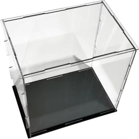 Vitrine en Acrylique, Boîte en Plastique Transparent, Vitrine de Rangement Anti-Poussière pour Objets de Collection, Poupées, Modèles de Voitures A (1/5)