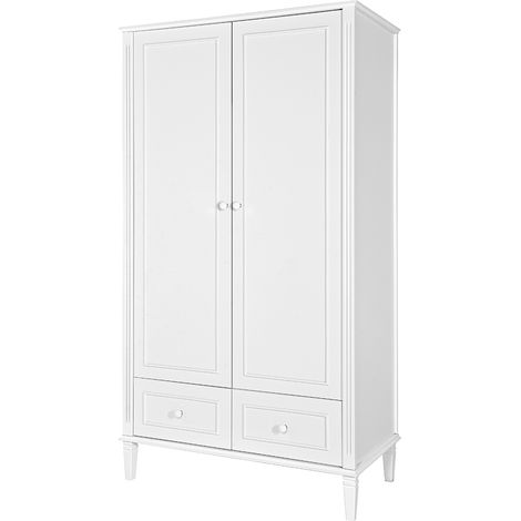 Armoire 2 portes 2 tiroirs Novelies Bianka Blanc (1/5)