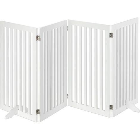Barriera di protezione regolabile per animali 91,5 x 51 x 2 cm stabilizzazione interna stile essenziale in MDF bianco 130007507