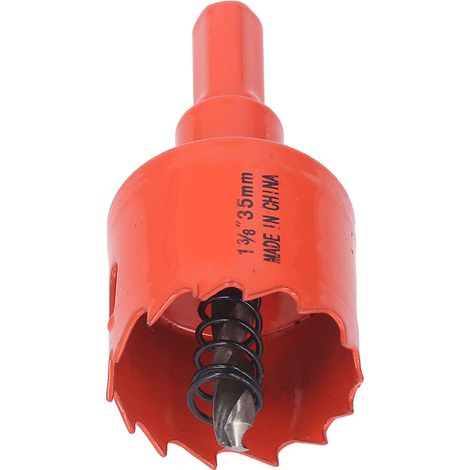 Foret cloche en acier rapide bimétallique avec mandrin pour bois et métal 1-3/8 po (35 mm) (1/5)