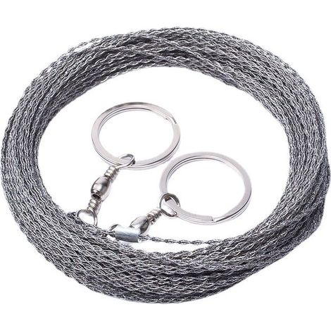 10 Meters Long Outdoor Wire Saw, Wire Saw Survival Cable, Thickened Stainless Steel Chainsaw Wire Cutting Rope