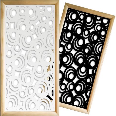 MICKEY - Modules décoratifs en bois et PVC - Dimension : 73x148 cm - Couleur : blanc