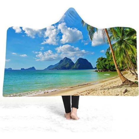 1 pièce Couverture à capuche peluche, douce et épaisse, motif côte de noix de coco, 70x102 cm, pour canapé ou détente à la maison