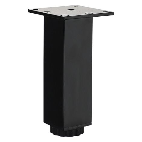 4 Stück quadratische Aluminiumbeine für Sofas, Tischstabilisatorfüße, Beine, verstellbarer Fuß für Möbel, verstellbare Möbelbeine, schwarz, keine Schrauben