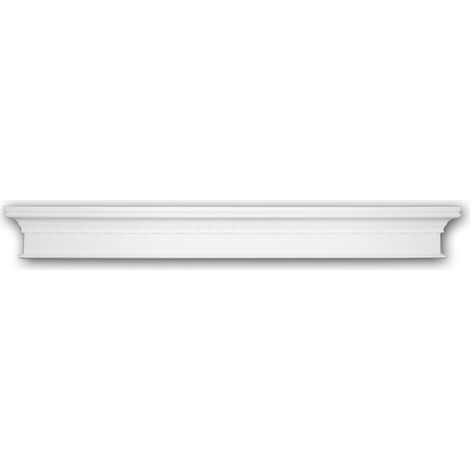 Profhome Decor – Fronton décoratif en stuc blanc 128cm – Moulure classique intemporelle – Pour murs intérieurs et extérieurs – Léger et solide