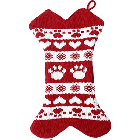 Calcetín navideño  para mascotas, decoración para fiestas navideñas
