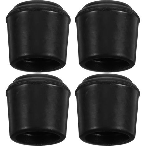 Embouts en Caoutchouc pour Pieds de Meubles et Chaises Noirs, Protection de Sol Facile à Installer, Lot de 4 Pièces pour Usage Intérieur et Extérieur (1/5)