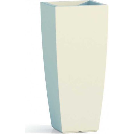 VASO ALTO IN RESINA MONACIS STILO SQUARE TOP H 90 cm. VARI COLORI - Colore: Bianco