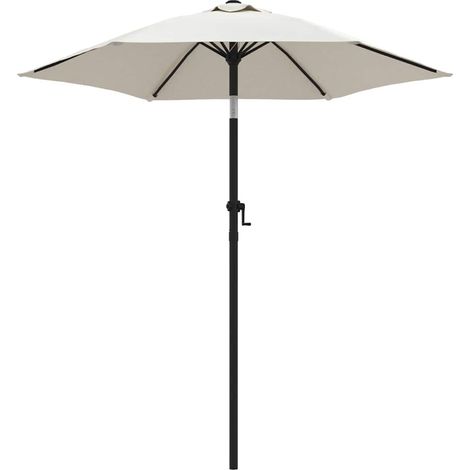 Parasol - Parasol de Jardin Parasol droit Blanc sable 200x211 cm Aluminium BV460451 - BonneVie (1/5)