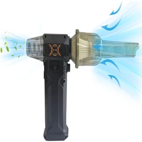 Ventilateur à turbine portable ultra-puissant de 130 000 tours/minute, vitesse réglable en continu, avec aspirateur intégré pour voiture. (1/3)