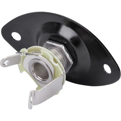 Prise Jack 6,35mm Noir pour Guitare et Basse - Connecteur Audio Professionnel (1/4)