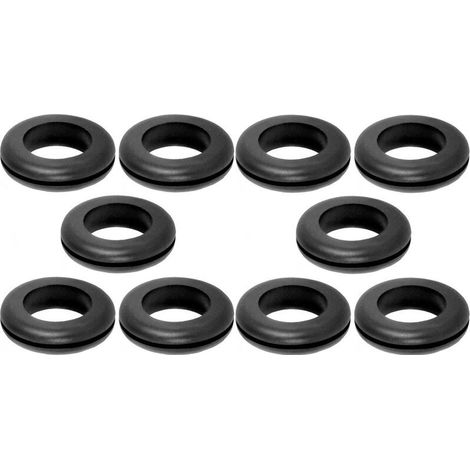 10x passe fil caoutchouc D1 = 13 x d =10 x H1 = 3 mm câble attache rond oeillet encastrable bureau mural tube support boitier armoire électrique (1/3)