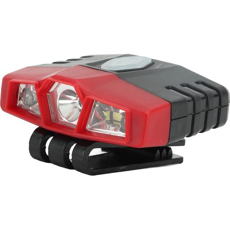 Wiederaufladbare Stirnlampe – multifunktional, hohe Leuchtkraft – zwei Leuchtmodi – leicht – für Nachtangeln/Camping – rot