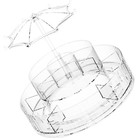 Organisateur de maquillage rotatif à 360°, présentoir cosmétique idéal pour pinceaux, rouges à lèvres et bijoux. (1/5)