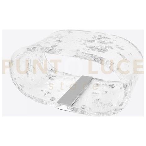 LAMPADA PICCOLA FUTURE IN CRISTALLO ACRILICO TRASPARENTE E ARGENTO LED 4200°K / 24 Volt - 12 W/Mt