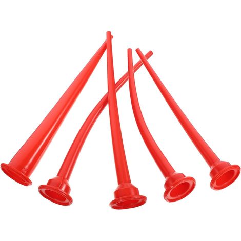 5 Pièces Embouts de Pistolet à Mastic en Plastique Rouge, Structure Souple Allongée, Application Lisse, Compatibles Universellement pour Fenêtres et Portes, Formes Droites et (1/5)
