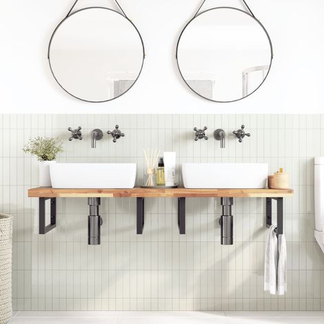 Maison Exclusive - Waschtischplatte Unbehandelt 140x50x4 cm Massi
