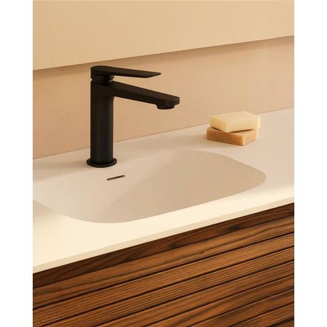 Rubinetto miscelatore lavabo senza scarico in ottone nero opaco Momo (1/3)