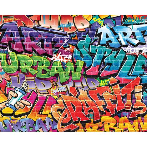 Papier peint mural Walltastic grafitti 305X244 CM