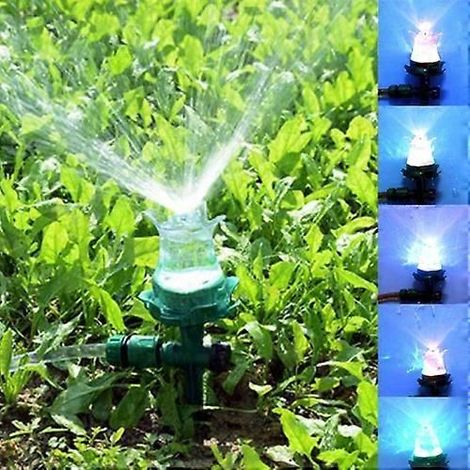 LED Luminous Lawn Sprinkler Automatic Water Sprinkler Garden Outdoor Irrigation Nozzle for Courtyard
