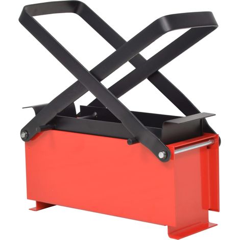 Presse à papier de recyclage acier 34x14x14 cm noir et rouge CFW14072 (1/4)