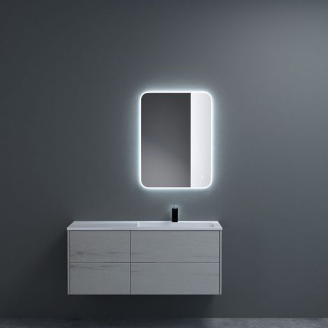 Durovin Bathrooms Wall Mounted Illuminated LED Bathroom Mirror Touch Sensitive Switch And Anti Fog 400 x 600mm (1/5)