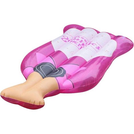 Sedia a sdraio gonfiabile - Gioco d'acqua galleggiante - Relax estivo - Design a doppia funzione - Altezza 175 cm - Rosa (1/5)