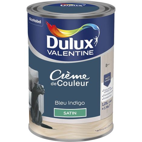 [PROMO] Peinture Crème De Couleur Satin Bleu Indigo 1,25 L - Dulux Valentine