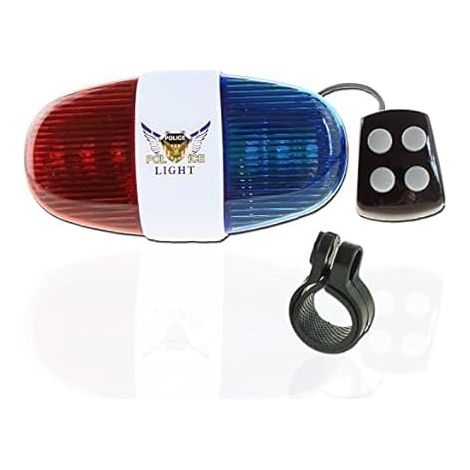 Lampe LED pour vélo avec sirènes sonores, trompette, klaxon de vélo (1/5)