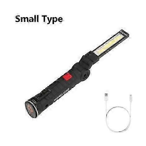 Lampe torche LED COB portable rechargeable USB, 5 modes, lampe de travail pour voiture, crochet de suspension magnétique, idéale pour les réparations et le camping. (1/5)