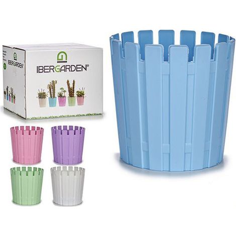 BigBuy Home S3604735 Blumentopfhalterung aus Kunststoff, mehrfarbig, 13,5 x 12,5 x 13,5 cm