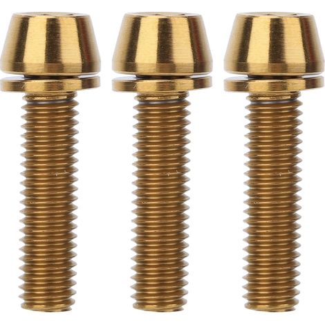 3 Vis en Alliage de Titane pour Potence de Vélo, Vis de Frein à Disque M5x20mm Dorées, Accessoires Cyclisme Durables (1/5)